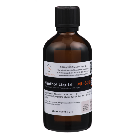 Menthol liquid ML-670; 100ml